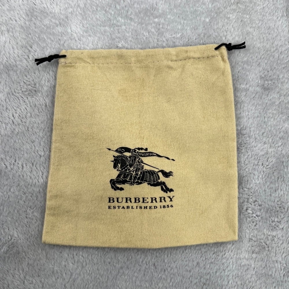 Burberry Dust Bag Tan Flannel Prorsum Purse Handbag Storage Sleeper Cover 6x7in